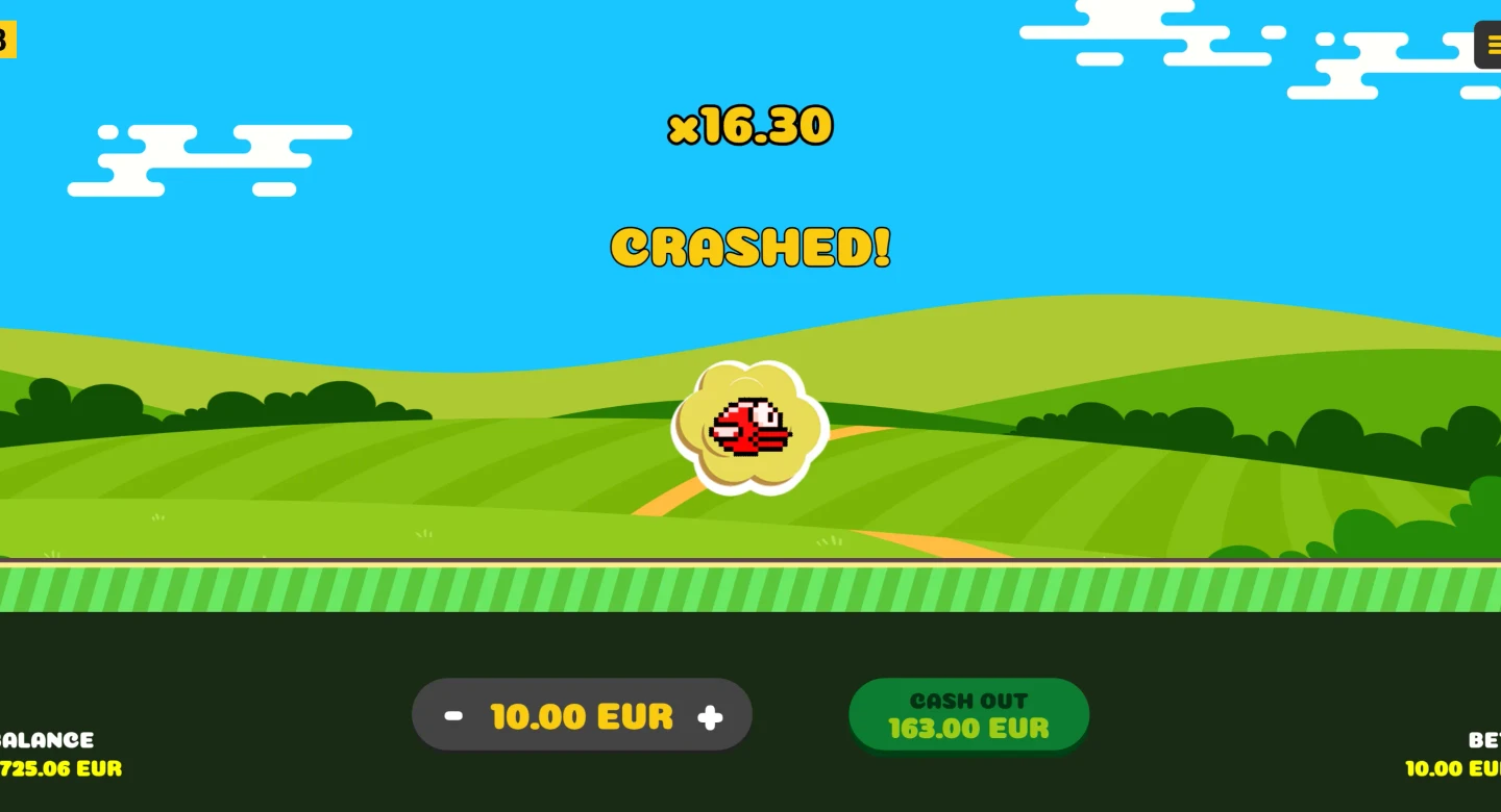 Lucky Birds round crash result