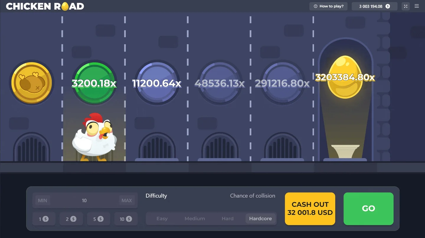 Chicken Road highway gameplay and cash-out controls
