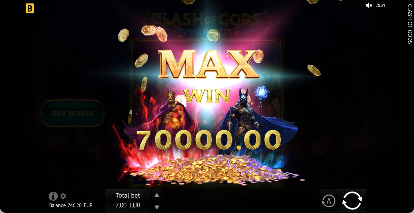 Clash of Gods Power Duel — Free Spins или Super Free Spins