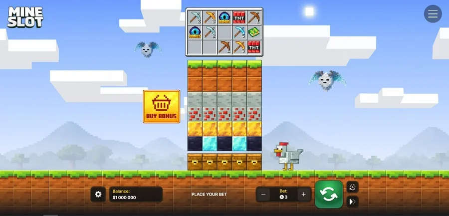 Экран Mine Slot