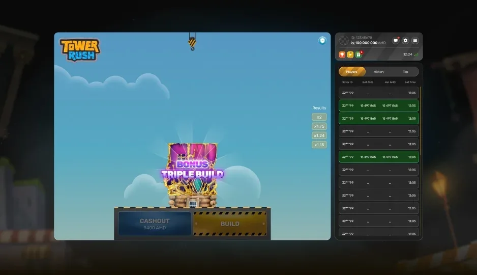 Tower Rush — Bonus Triple Build