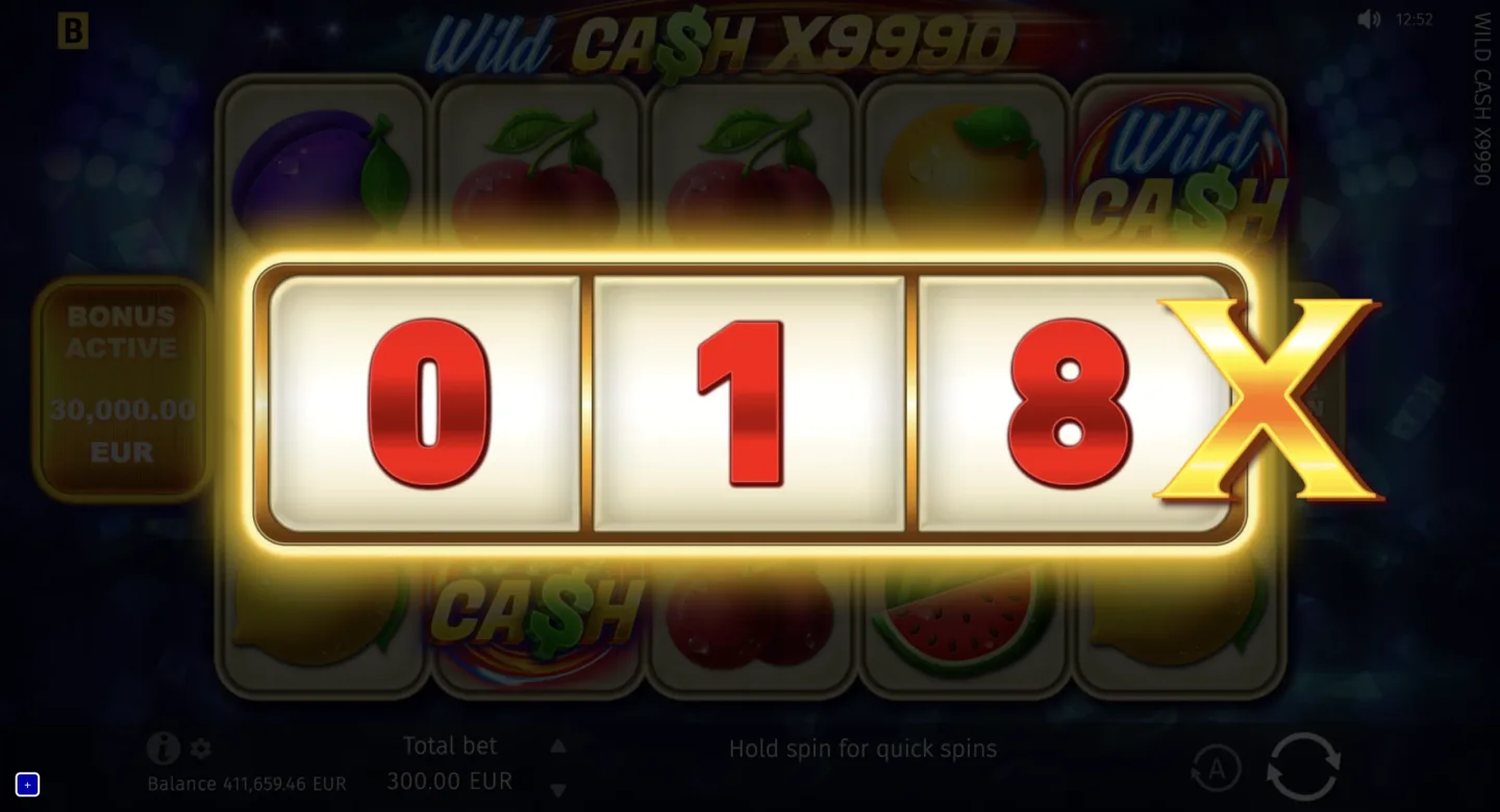 Wild Cash x9990 — Bonus Game с множителем 18×